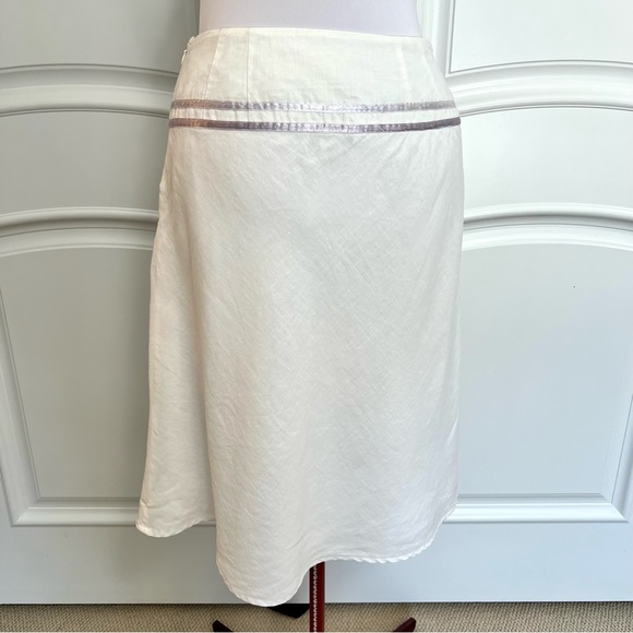 EUC Vintage Edward Linen embroidered skirt size 8 - Picture 7 of 16